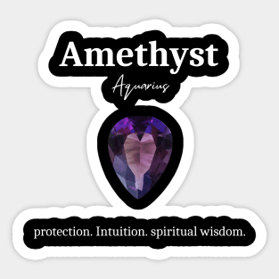 Amethyst Crystal Traits Sticker